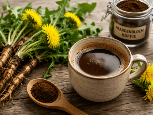 Koffie van paardenbloemwortel